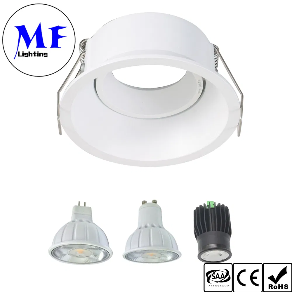 CRI>90 Dimmable Anti-Glare with GU10 /MR16 Bulb Replacement Square or Round Replaceable LED Spot Down Light for Residential Commercial Retail Hospitality