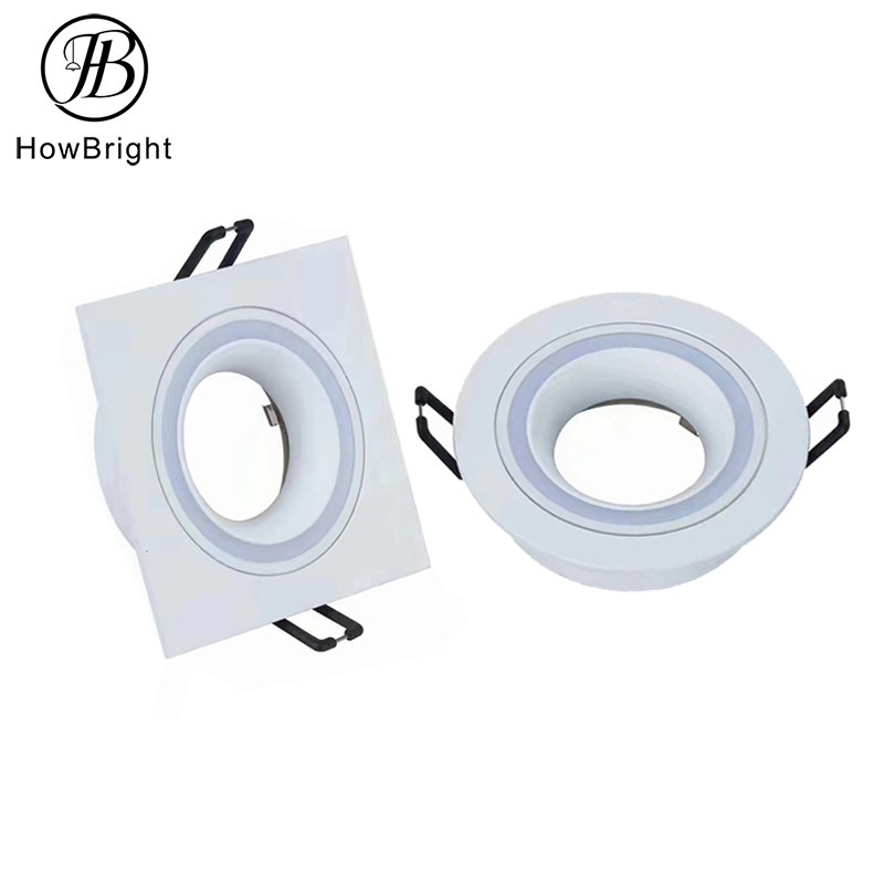 High Quality Industrial GU10 Aluminum Indoor Ceiling Recessed Down Light Fixture GU10 Housing for Project Use