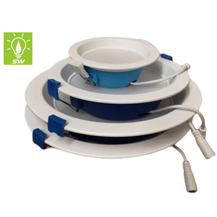 100lm/W High Brightness Indoor Ceiling Lighting Lifud Driver 9W 15W 25W 30W SMD2835 Recessed LED Down Light with 3 in 1 Dimmable CTA Switch Warm Cool Pure White