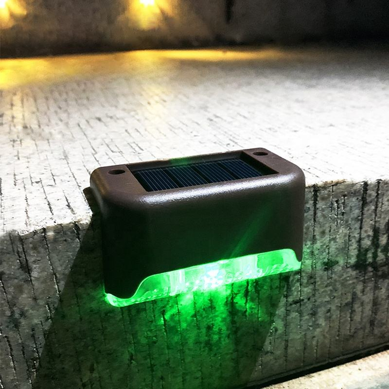 Waterproof Garden Solar Powered Fence Lights Outdoor Yard Deck Light LED Steps Patio Lights Stair Solar Lamp