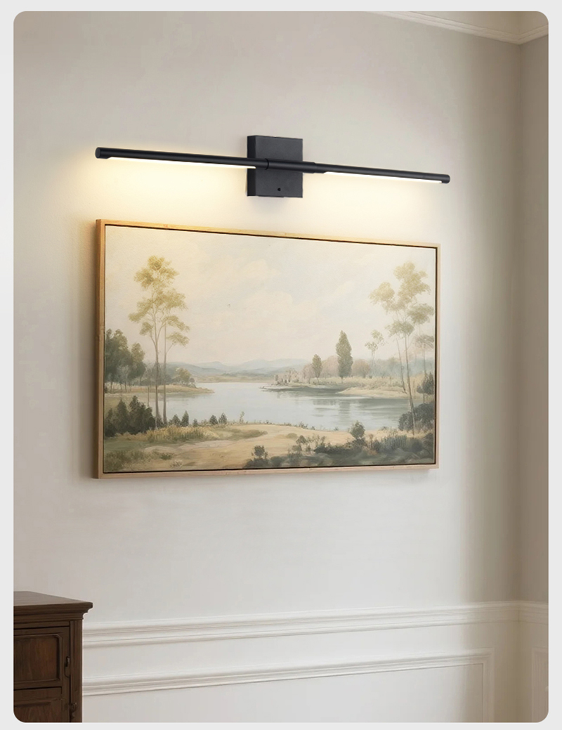 Dimmable Wall Sconces With Remote Control 350 Rotate 3000K LED Wireless 6000mAh Battery Operated 8W Line Wall Lamp