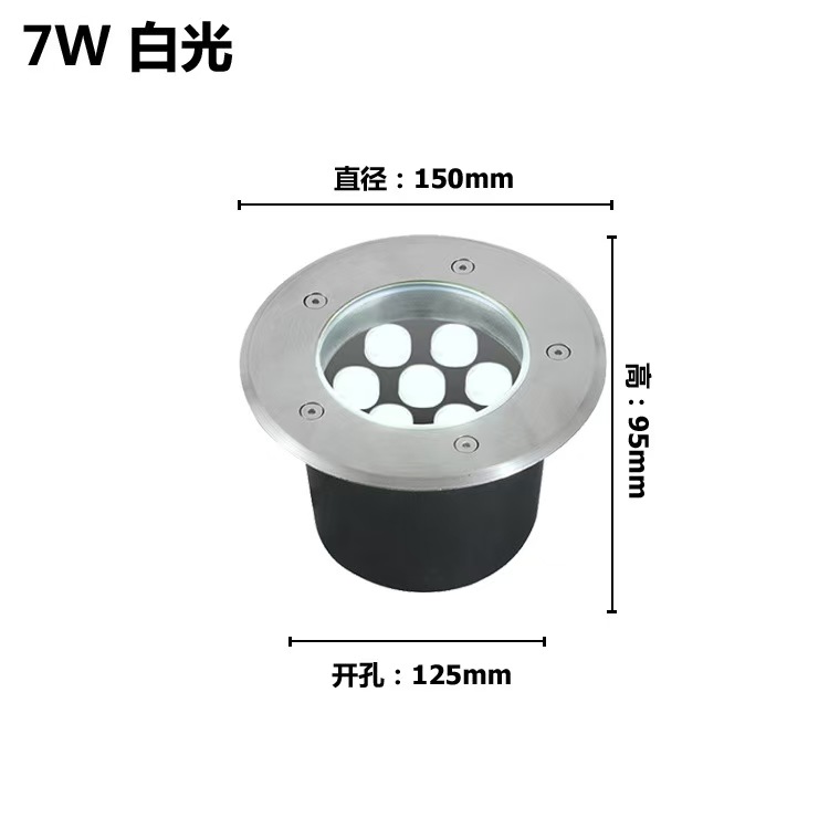 2025 New Arrival Outdoor LED Inground Landscape Well Lighting Garden Lights Aluminum Ra90 24V 9W 4100K IP67 Remote Control