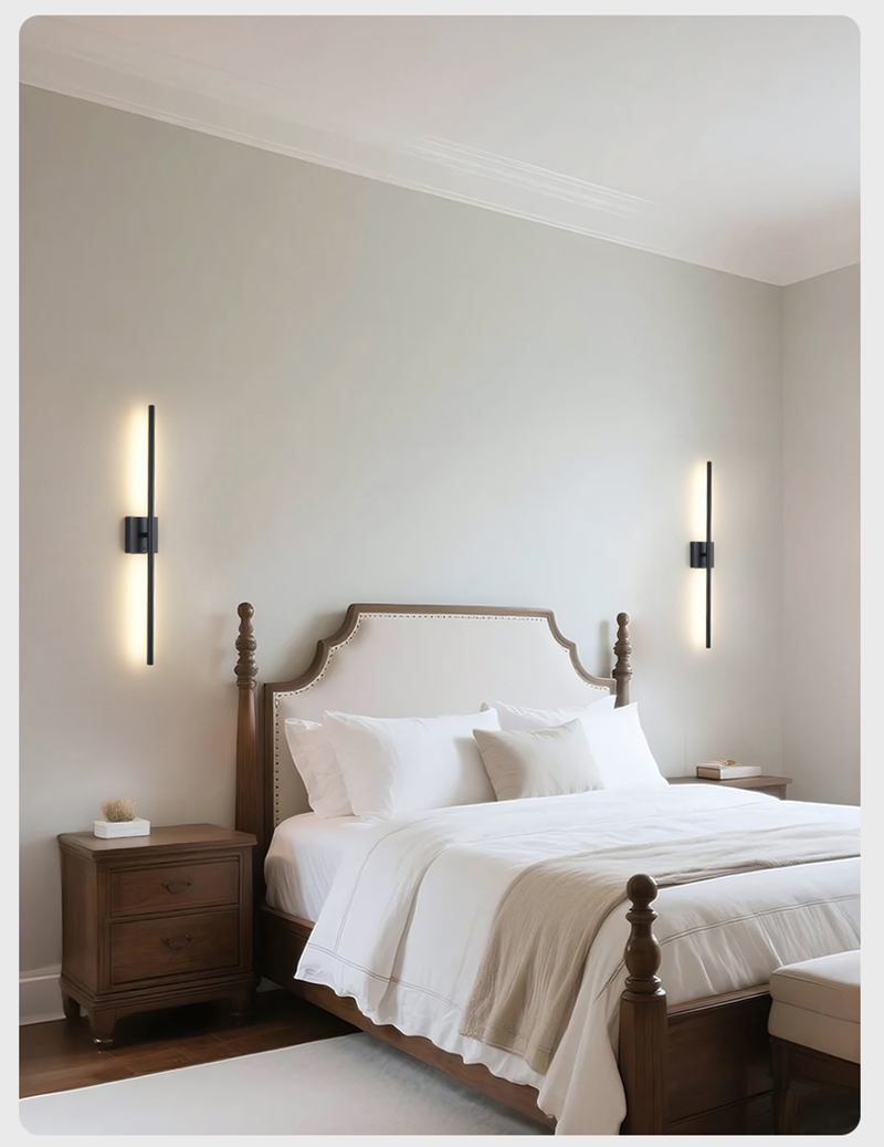 Dimmable Wall Sconces With Remote Control 350 Rotate 3000K LED Wireless 6000mAh Battery Operated 8W Line Wall Lamp