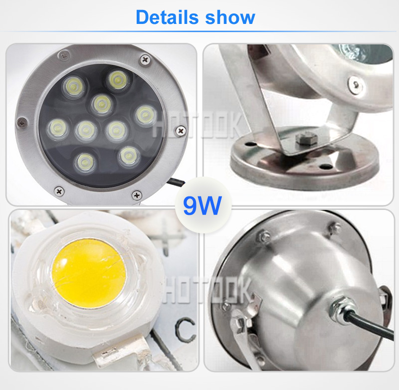 Underwater 36 Led Submersible Spot Light for Water Aquarium Garden Pond Pool Tank Fountain Light