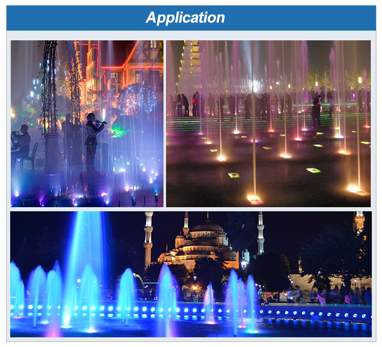 Ip68 Waterproof Nozzle Musical Rgb Pond Submersible Led Underwater Fountain Ring Pool Lights