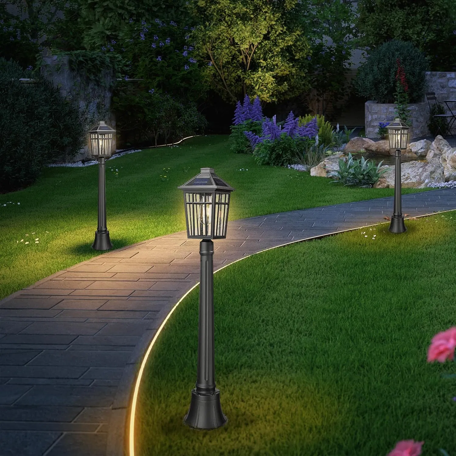 Stylish Solar Deck Lights with Auto-on/off for Modern Patios