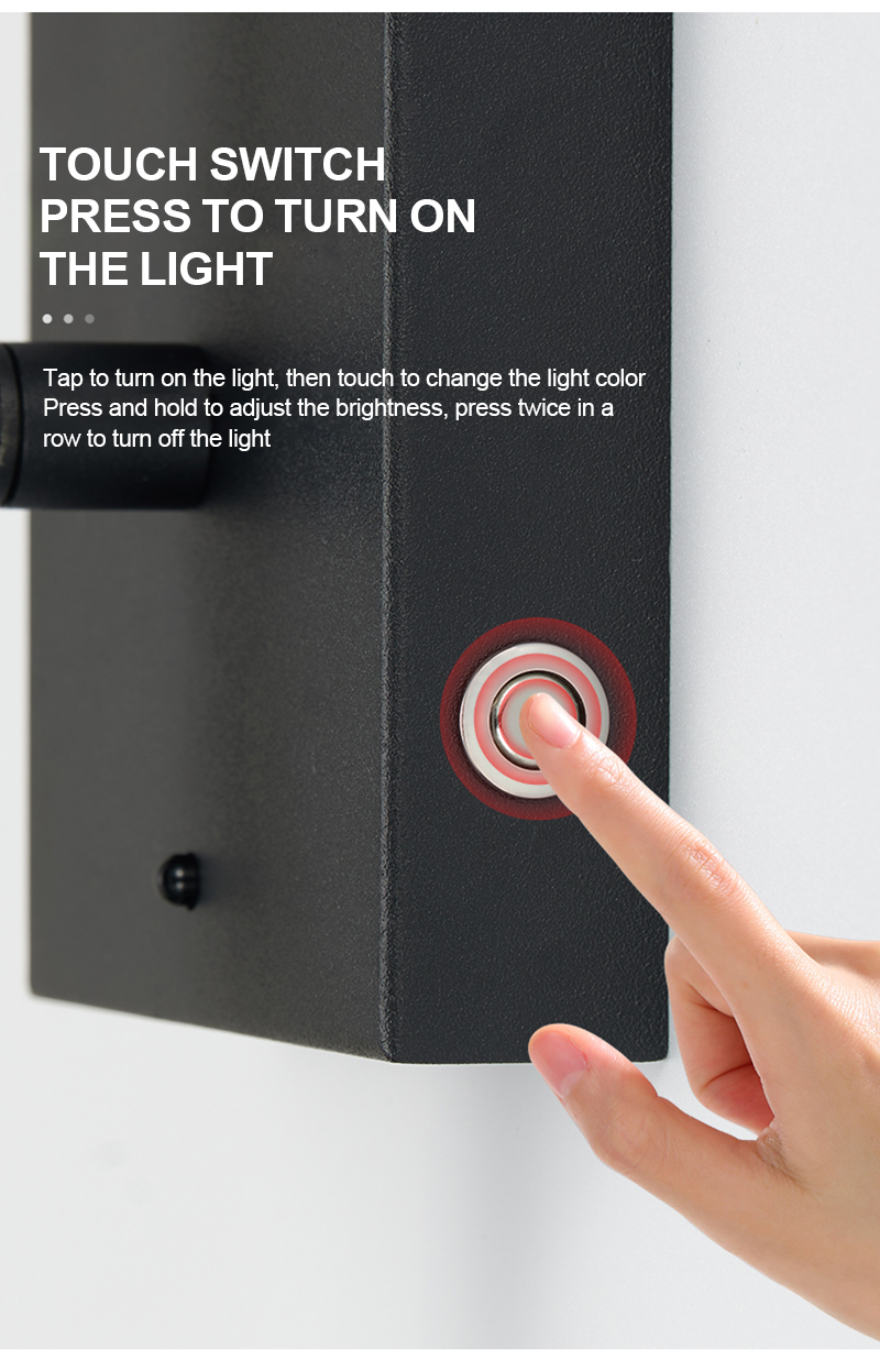 Dimmable Wall Sconces With Remote Control 350 Rotate 3000K LED Wireless 6000mAh Battery Operated 8W Line Wall Lamp