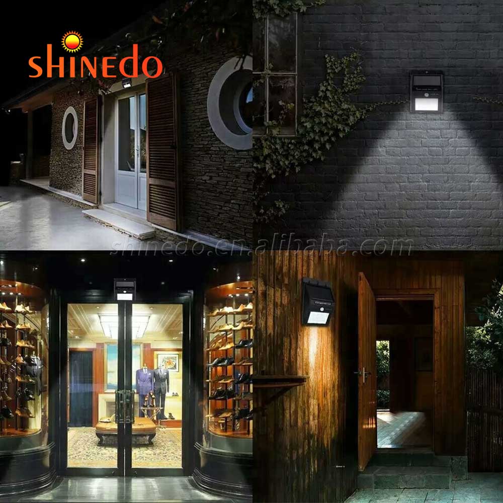 20 Leds Outdoor Garden Wireless Wall Lights Patio LED PIR Solar Powered Motion Sensor Light