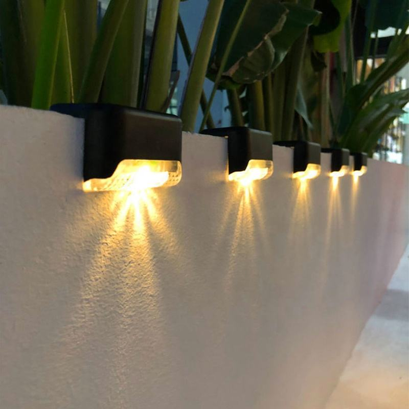 Waterproof Garden Solar Powered Fence Lights Outdoor Yard Deck Light LED Steps Patio Lights Stair Solar Lamp