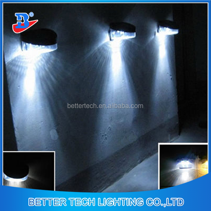 Outdoor 8led Solar Powered Fence Gutter LED Light Outdoor Garden Yard Wall Solar Fence Lamp