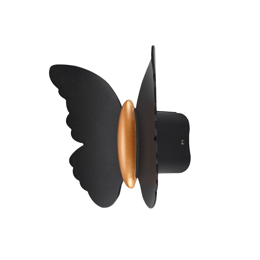 3D Black or White butterfly Design Lights up and Down 6W LED Wall Lamp Light Fixture for Outdoor Courtyard