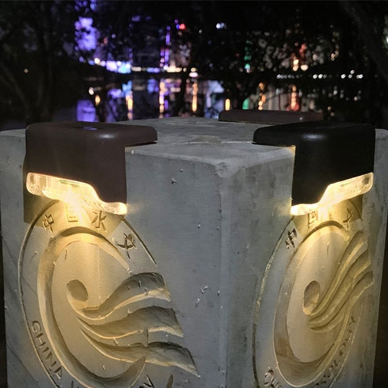 Waterproof Garden Solar Powered Fence Lights Outdoor Yard Deck Light LED Steps Patio Lights Stair Solar Lamp