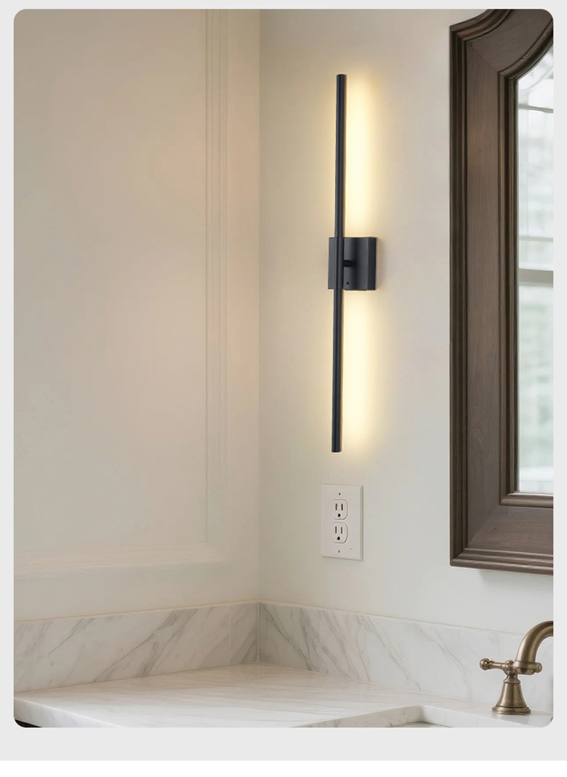 Dimmable Wall Sconces With Remote Control 350 Rotate 3000K LED Wireless 6000mAh Battery Operated 8W Line Wall Lamp