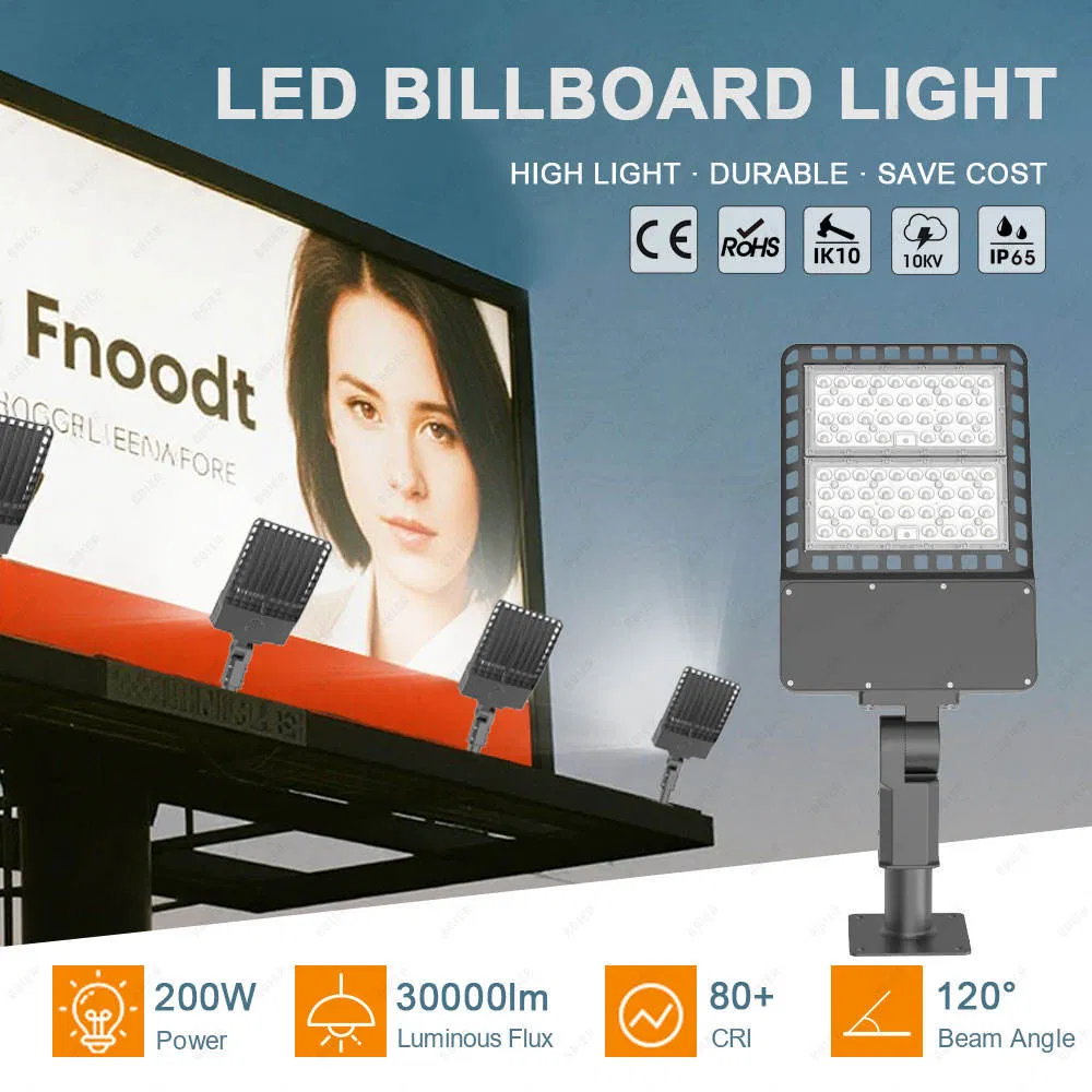 Bbier 100-277VAC 200W IP65 Security Wall Pack Fixture Industrial Security Outdoor LED Flood Light
