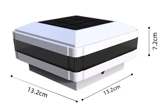 Dimension specifications of Solar Deck Patio Light