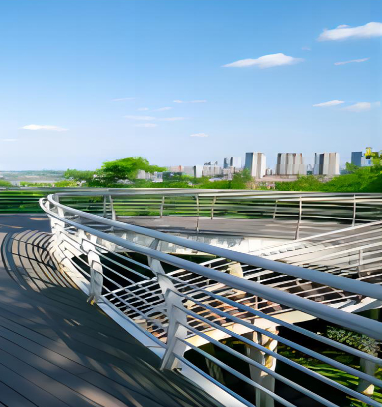 Footbridges handrail lighting