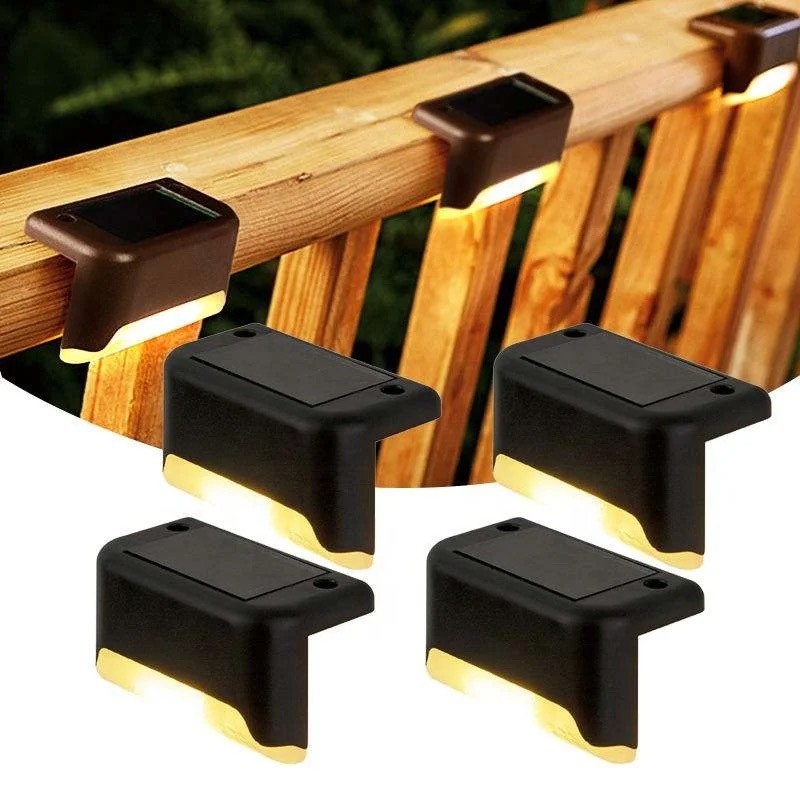 Hot Selling Fence Lamp Solar Powered LED Deck Stairs Outdoor Garden Wall Fence Yard Lights Patio Railing Path Wall Lamp