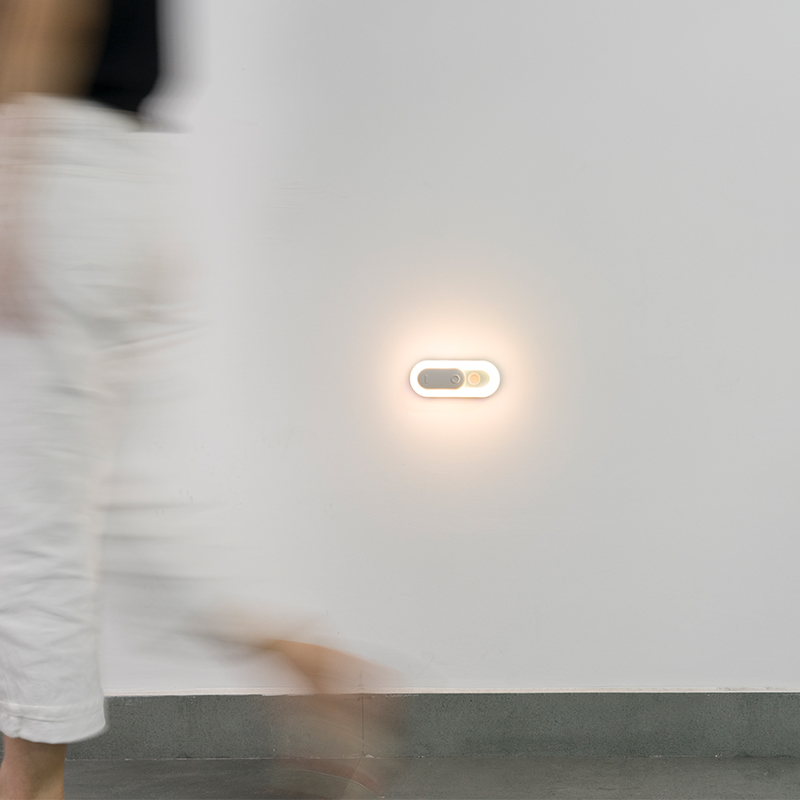 JANPIM Design Portable Adhesive Wall Magnetic Slide Smart Switch Motion Sensor Lamp Led Stair Step Light Living Room Wall Light
