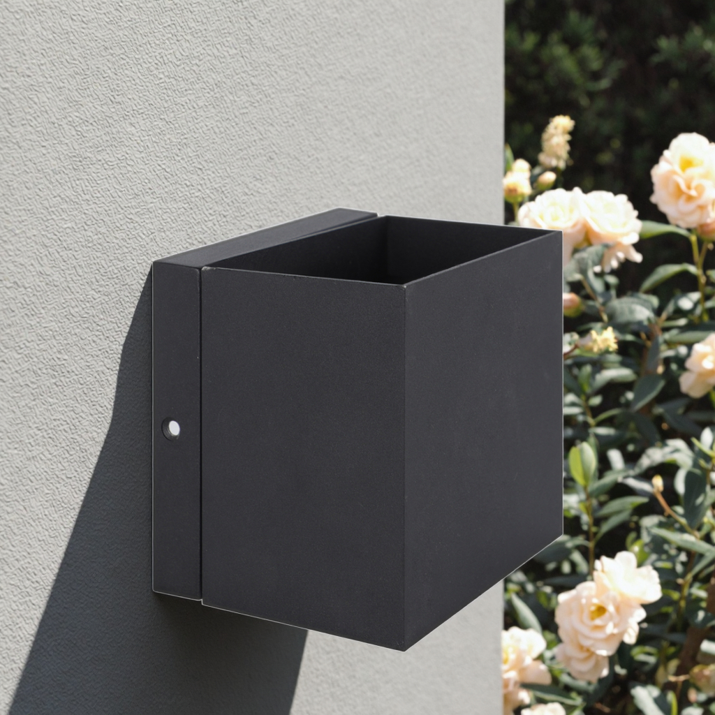 Modern Outdoor LED Square Wall Light up and Down with Rotated Function Hot Sale Aluminum Cylinder Base Wall Mounted Downlight