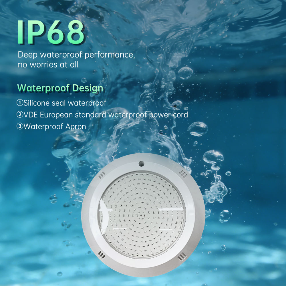 IP68 Waterproof LED Swimming Pool Light - Submersible Lights for Pools, Ponds, and Fountains