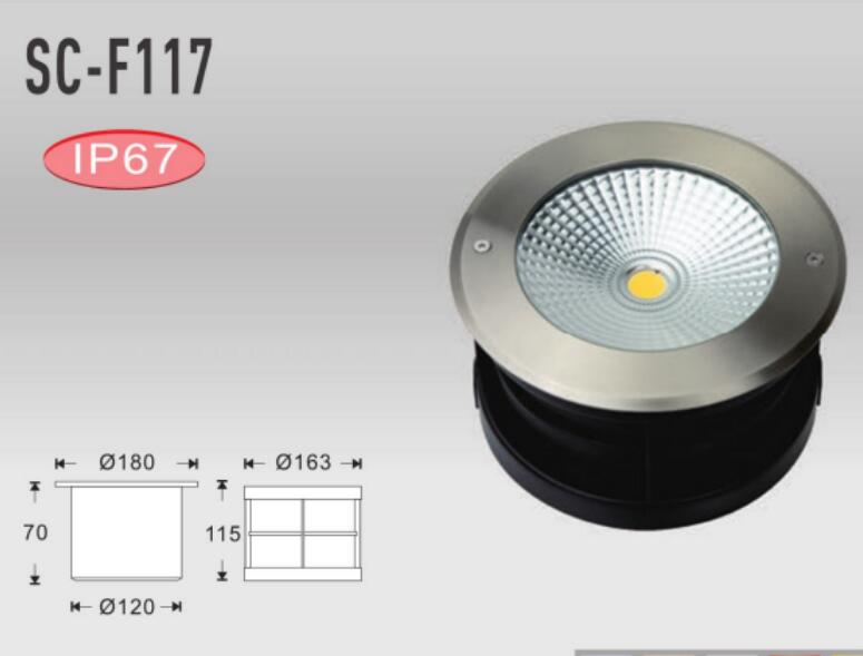 SC-F117A DC 12-24V Super Bright In-Ground Landscape Lighting / LED Well Garden Lights Price