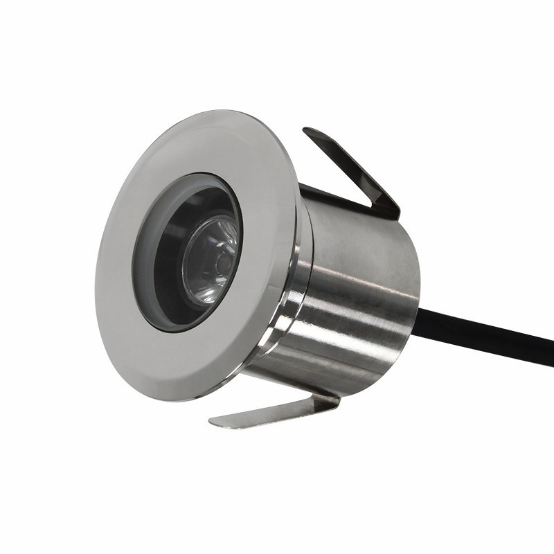 Waterproof LED Well Light 1W 12V IP67 316SS Buried Deck up Lights Outside Ground Lights 12V or 24V Landscape RS-UG1W316X Ce,rohs