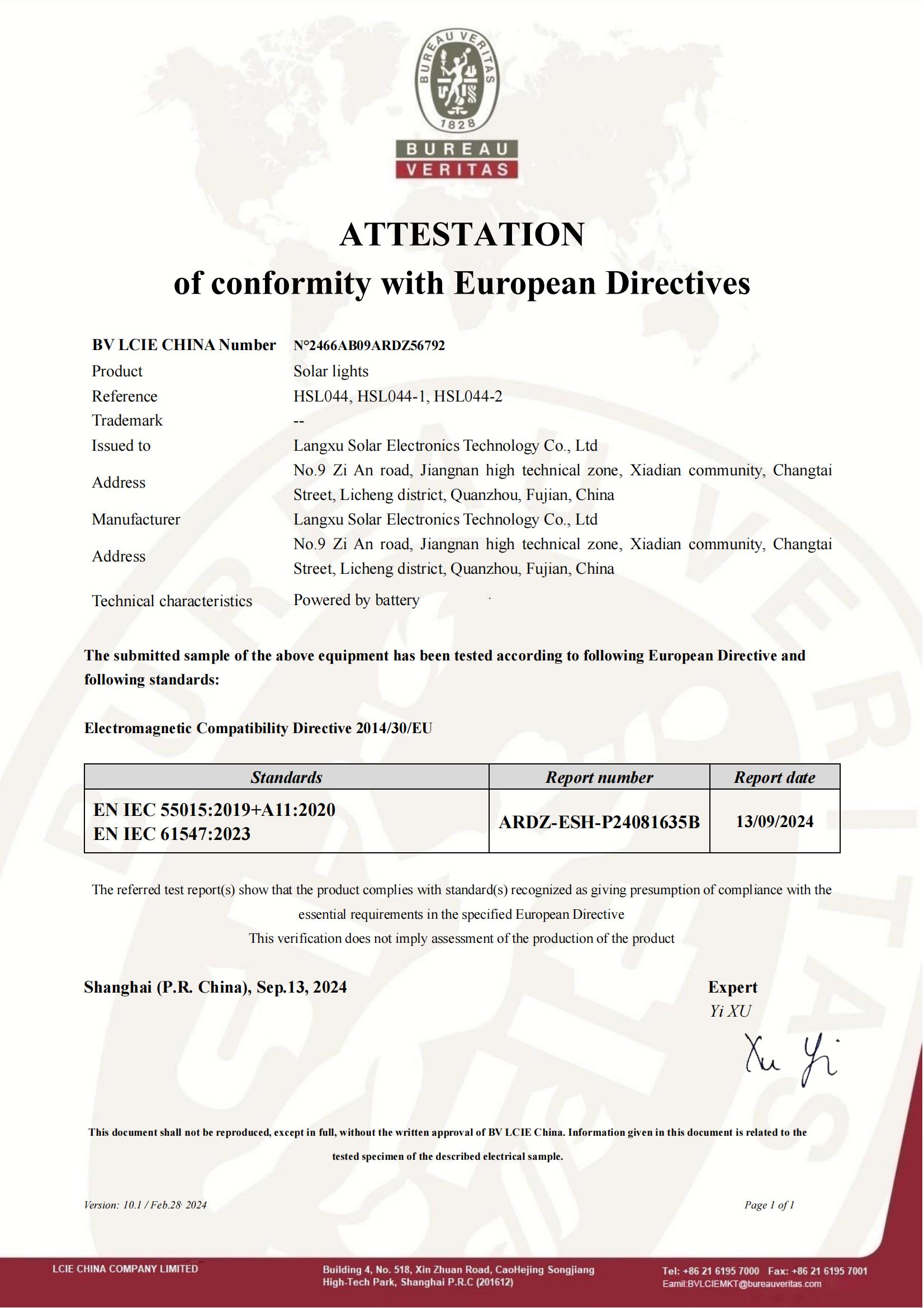 Certification
