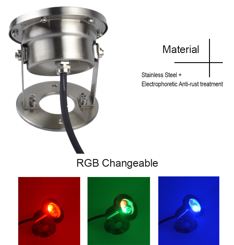 Underwater 36 Led Submersible Spot Light for Water Aquarium Garden Pond Pool Tank Fountain Light
