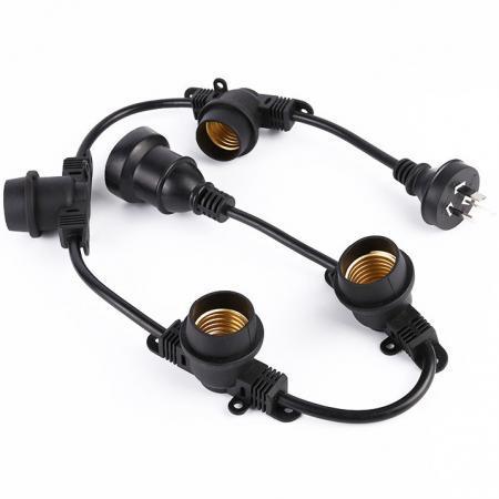 Xuanhui Bulk Waterproof Rubber Cable 220v E27 Socket S14 LED Festoon Light Outdoor String Light