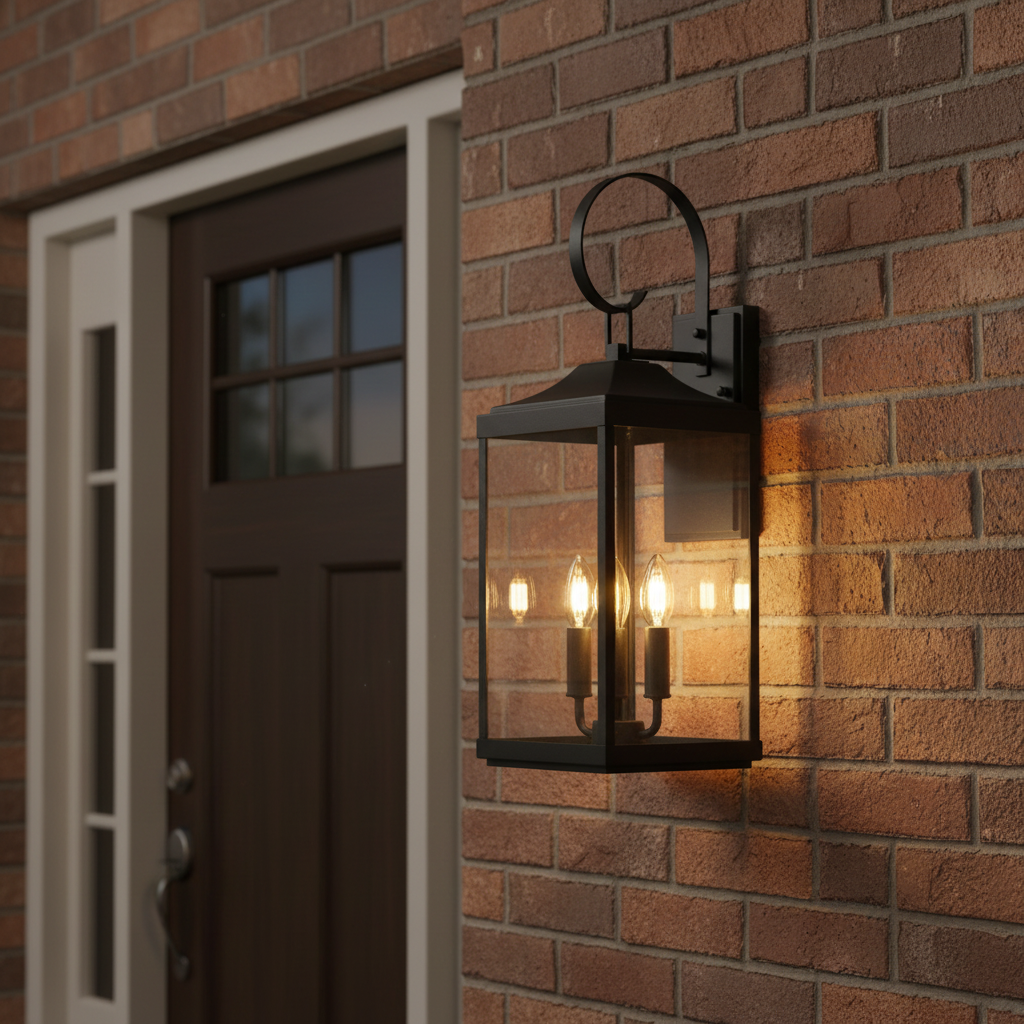 23 Inch Warm White ETL Certified Waterproof Exterior Porch Lighting 3-Light Large Lantern Front Door Garden Coach Light