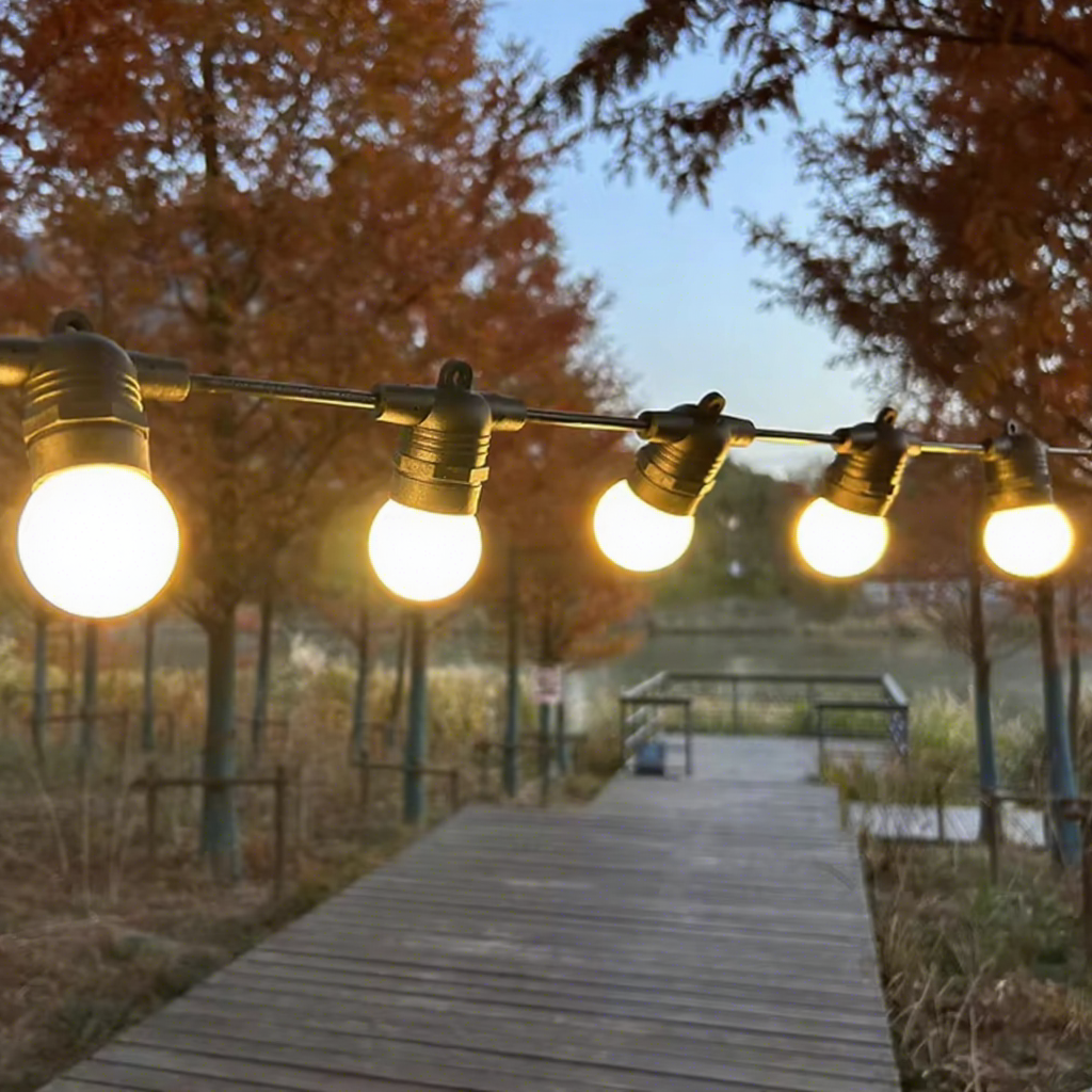 Heavy Duty G45 Waterproof IP65 E27 Connectable LED Outdoor Festoon Patio String Lights