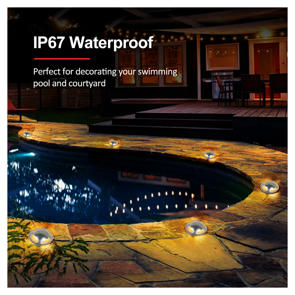 Sell Well New Type IP67 Waterproof Ultra Thin Mini Side-illuminated Underground Lights Buried Ground Landscape Lights Walkway