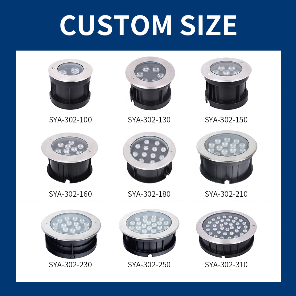 SYA-302C Stainless Steel Outdoor Paving Led Uplight COB Underground Lights Small MOQ Landscape Well Light