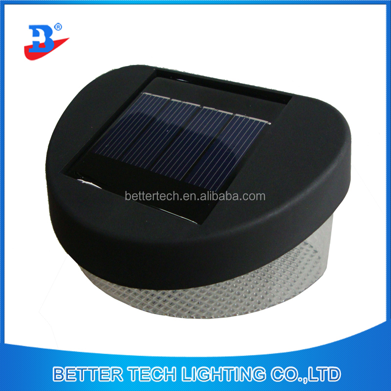 Outdoor 8led Solar Powered Fence Gutter LED Light Outdoor Garden Yard Wall Solar Fence Lamp