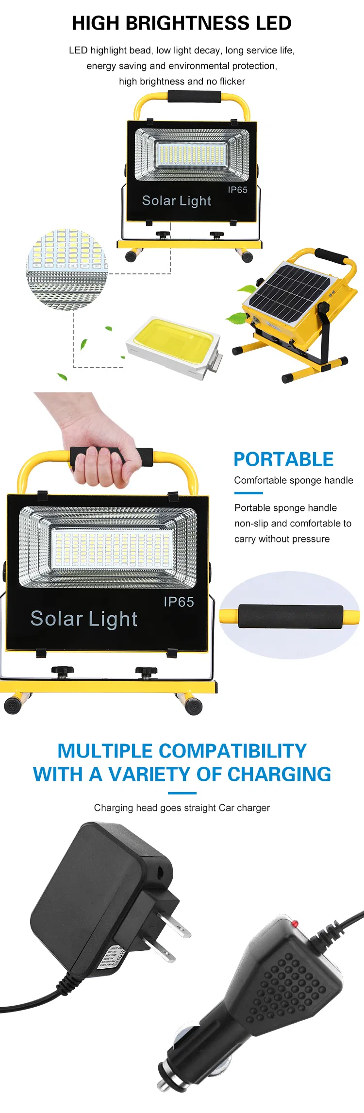Basketball Court Portable Security SMD 100W Integrated Floodlight