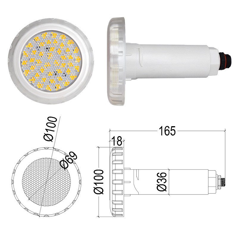 New Design Swimming Pool Light Submersible Led Light 12V 24V for Pool Pond Lights LED