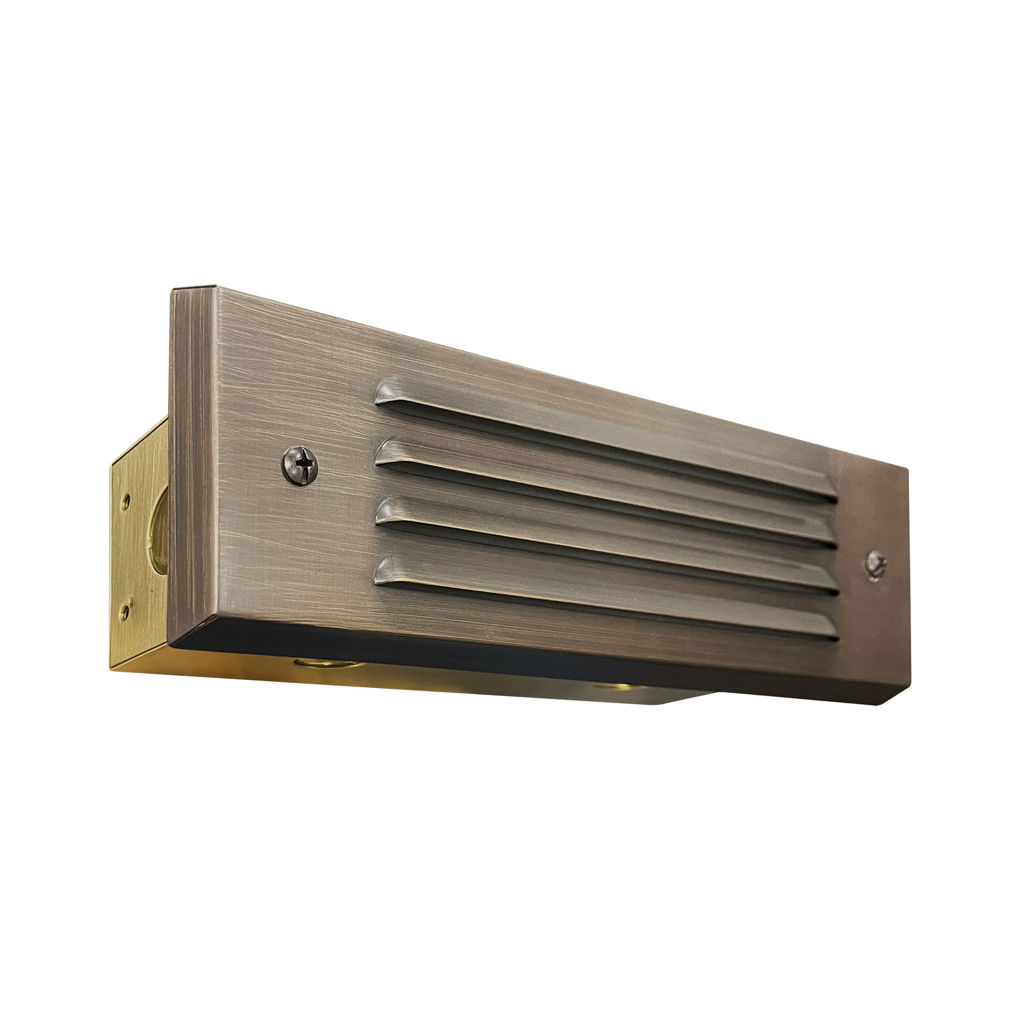 Brass LED Stair Step Light for Outdoor Low Voltage 12V Warm White with 2700/3000K CCT for Garden and Landscape Lighting