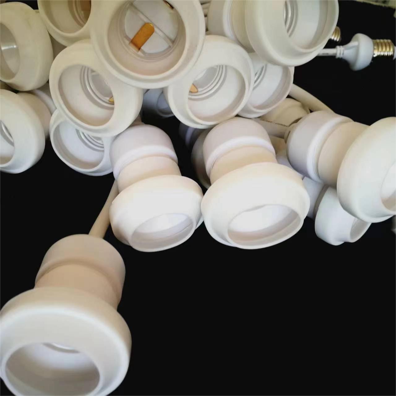AC220V 100m IP65 Connectable Rubber Garland E27 Vintage Patio String Light E27 B22 Base Outdoor Festoon Patio Belt Light