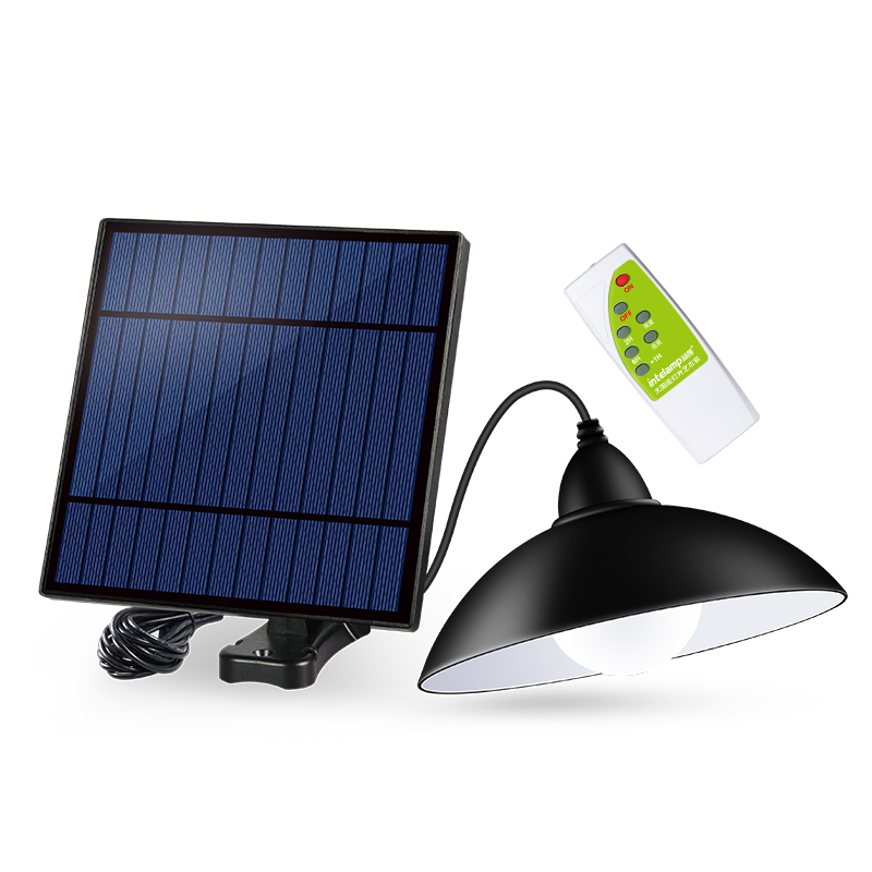 Solar Waterproof Hanging Lamp Remote Adjustable Led Bulb Shed Outdoor Solar Pendant Garden Lights