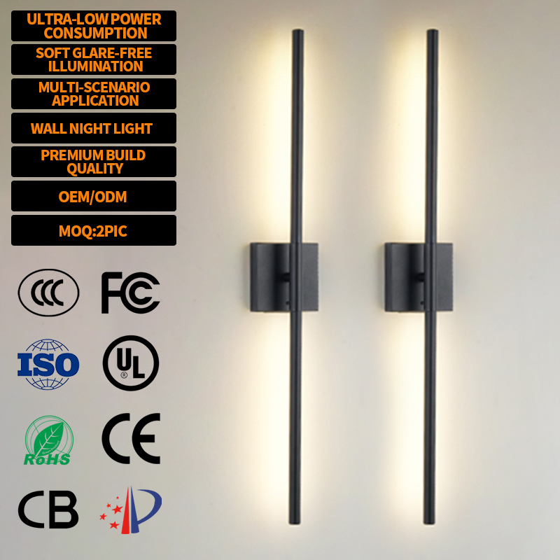 EGH Hot Sell Dimmable Wall Sconces With Remote Control 350 Rotate 3000K LED Wireless 6000mAh Battery Operated 8W Line Wall Lamp