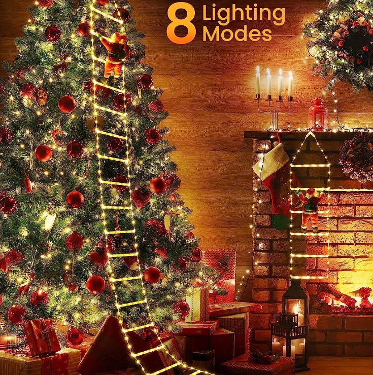 LED Outdoor IP65 Pendant Lights 220V Festive Holiday Decorative Stair Climbing Christmas Lights for Daytime Decorations