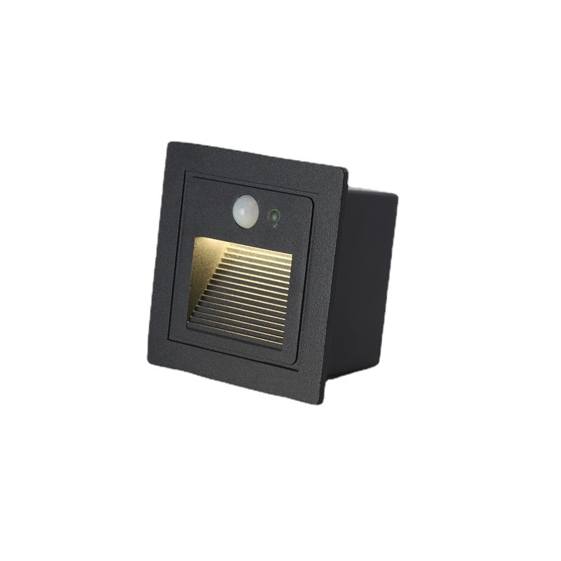 Outdoor Led Embedded Footlight 3W Stair Corridor Wall Lamp Sensing Step Light With Motion Sensor