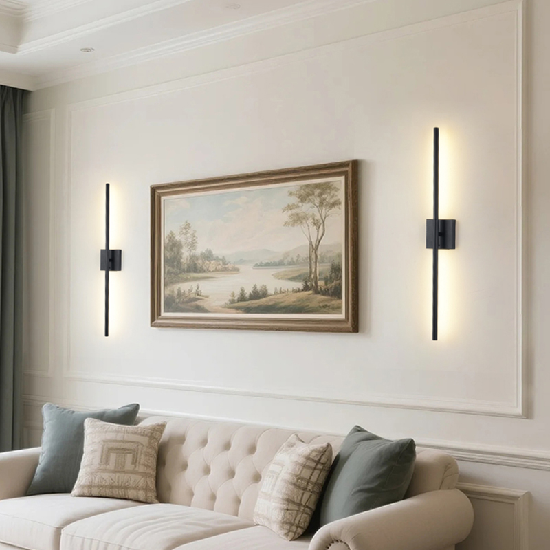 EGH Hot Sell Dimmable Wall Sconces With Remote Control 350 Rotate 3000K LED Wireless 6000mAh Battery Operated 8W Line Wall Lamp