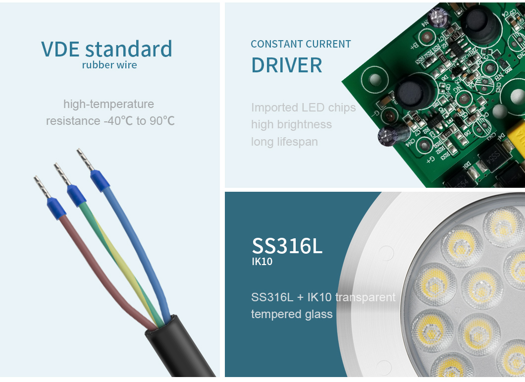 18W SS316L Submersible Pond Underwater Led Underwater Light