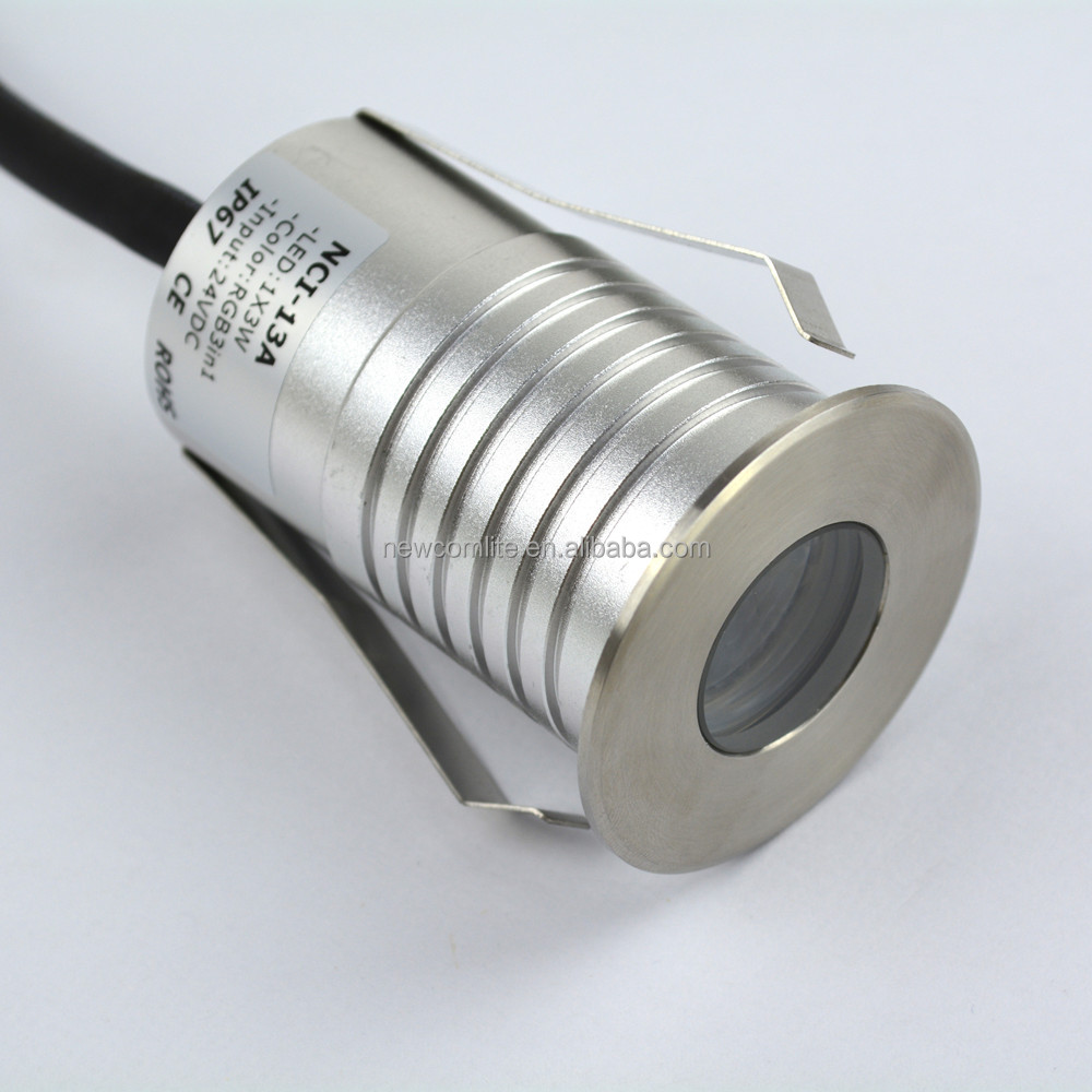 IP67 Waterproof Aluminum Landscape Garden LED Buried Lamp DC24V Embedded Well Light 3W RGB 3-Year Warranty