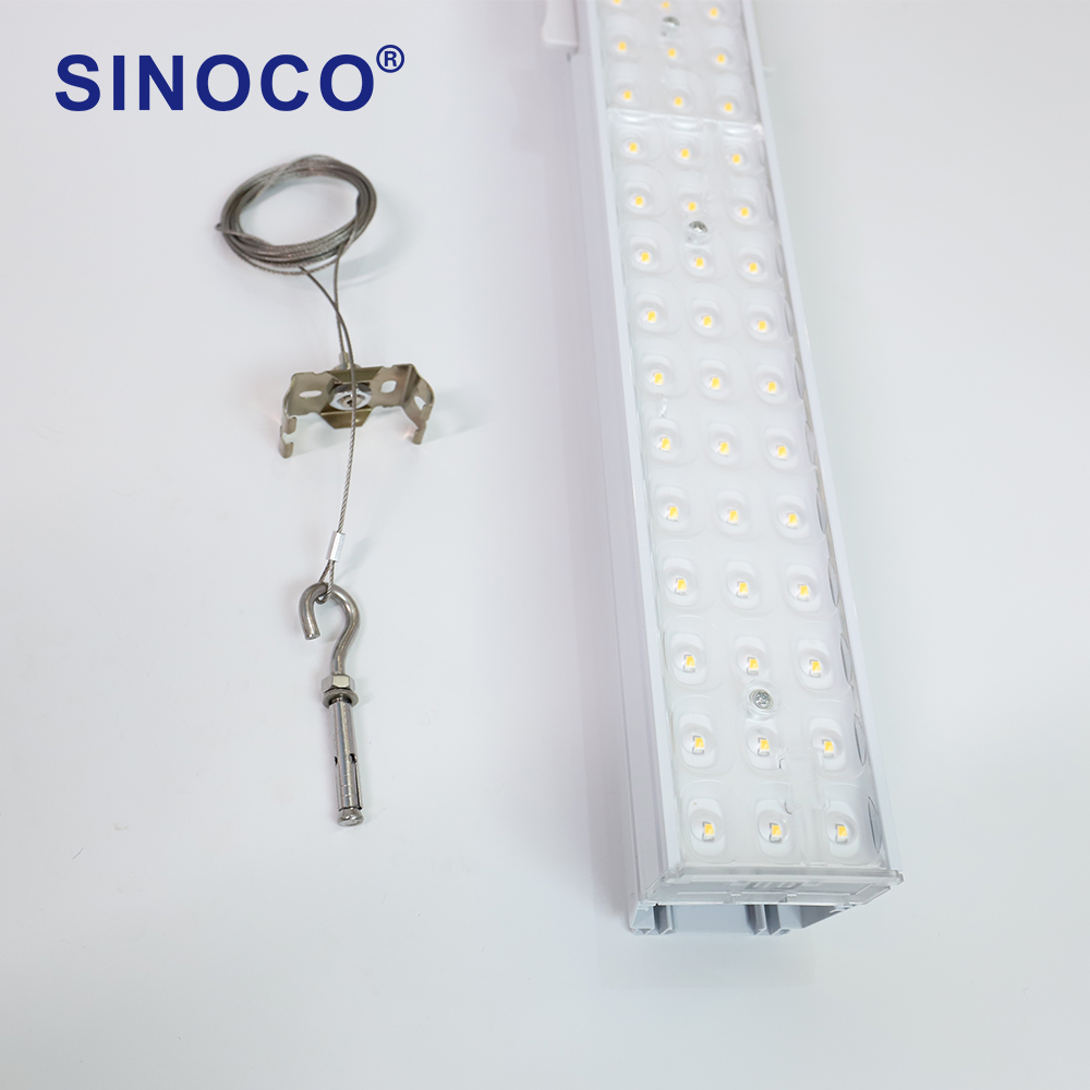Modern Motion Sensor Outdoor LED Display Screen Linear Pendant Light for Shopping Mall with IP20 Dimmable 5-Year Warranty