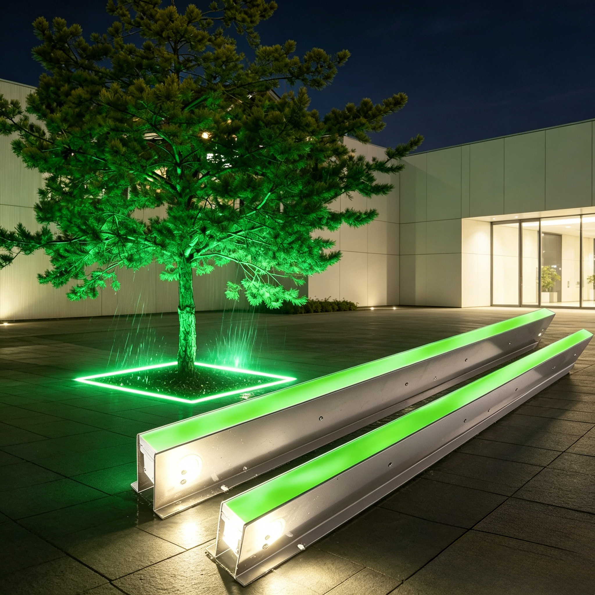 IP67 Waterproof Underground Tree Light Stainless Steel Inground Well Light 10W DMX512 Landscape Garden Lamp AC85-265V