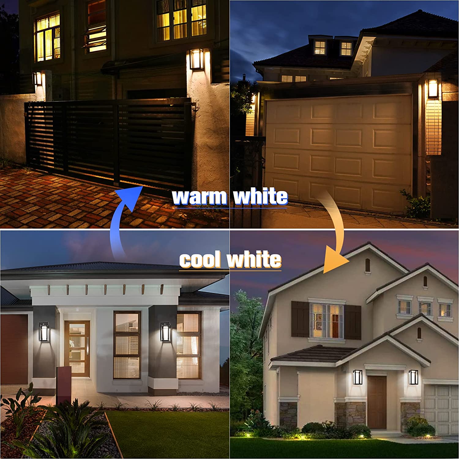 Solar Wall Light Outdoor with 3 Lighting Modes Dusk to Dawn Led Wall Mount Sconce Exterior Motion Sensor Security Porch Lantern