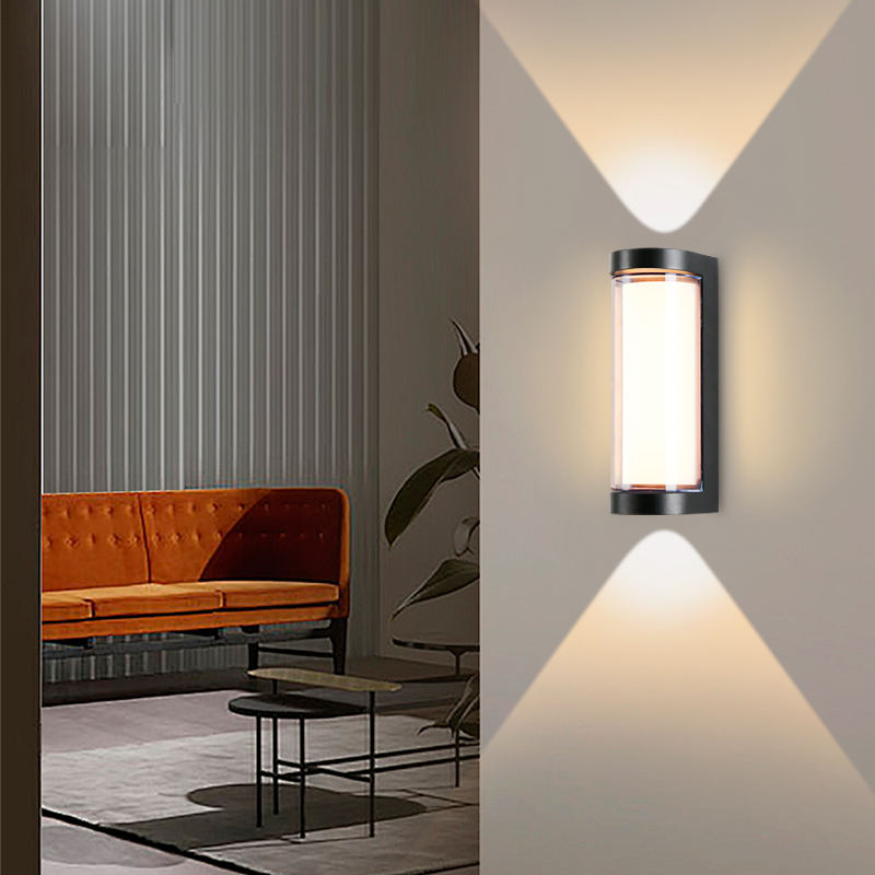 Wireless Waterproof LED Aluminum Outdoor Wall Light Dusk-to-Dawn Fence Lantern Fixture IP 65 Rating for Porch Deck Garden Use