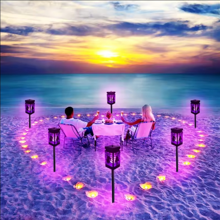 Solar LED Flame Light Lantern Outdoor Lawn Garden Decorative Solar Light for Patio Deck Yard